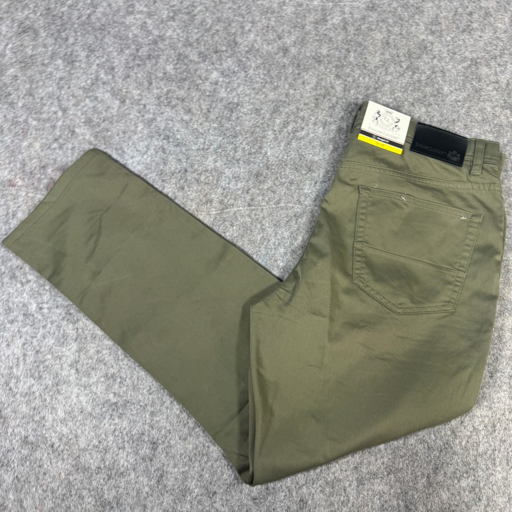 English Laundry Mens Straight Fit Stretch Pants Olive Green 32x29 NWT